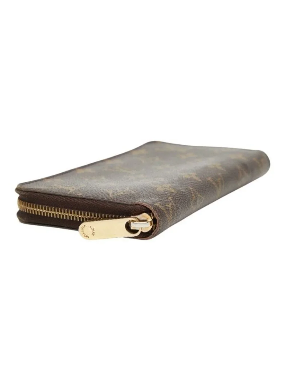 Louis Vuitton Monogram Zippy Wallet Zip Around Brown Rose Ballerine Leather